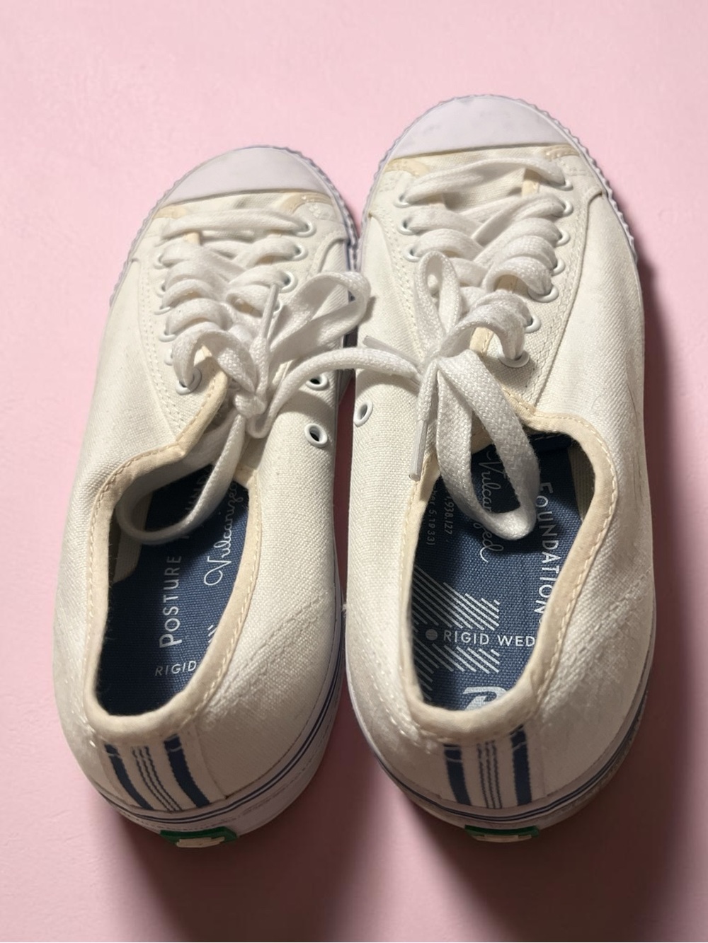 P.F. Flyers Men's Low-Top Canvas Sneakers in Cream and White